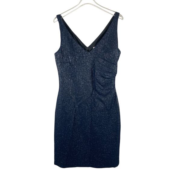 Vintage Tocca Silk Wool Shimmer Cocktail Dress Side Ruched Old Hollywood Sz 2 - Picture 8 of 13